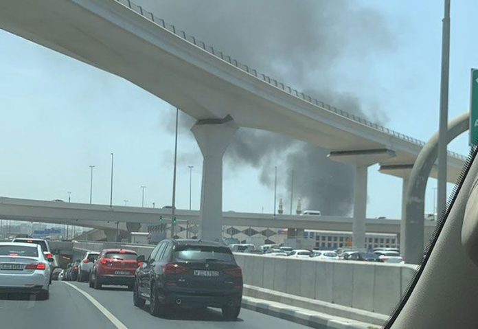 Fire breaks out near Dubai Metro station in Deira