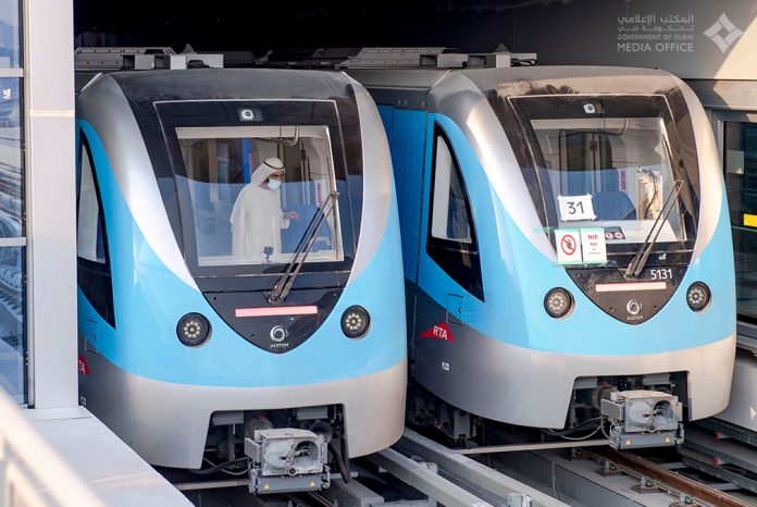 HHShkMohd officially inaugurates the AED11 billion Route 2020 Project, which extends existing metro rail lines in preparation for @Expo2020Dubai scheduled to begin next year.